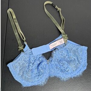 Victoria's Secret Dream Angels push-up w/o padding Bra Olive Green Strap